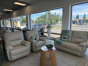 Ainsley 2+1+1 Leather Lounge Suite Electric Gray