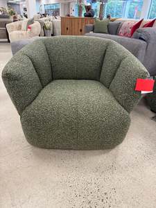 Dining Furniture: Roy Auto Return Swivel Chair -  Boucle Green