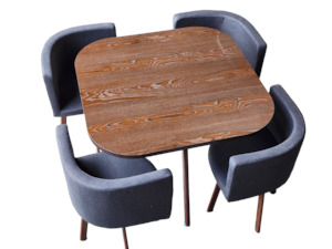 Furniture: Klein Space Saver Dining Set Dark oak.