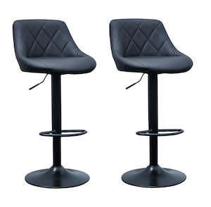 Kitchen And Dining Furniture: Jupiter Bordeaux Barstool - 2PK - Black / Black