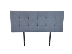 Headboards: Queen Gunmetal / Charcoal Fabric Kala Headboard