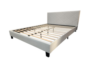Bed Frames And Mattresses: White Gary King Slat Bed Frame