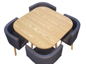 Jupiter(R) Klein Space Saver Dining Set- Light Oak/Grey