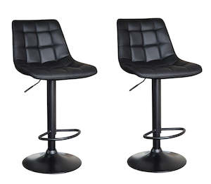 Lyon Bar stool - 2PK - Black / Black.