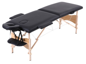 Jupiter Portable 2-fold Massage Table Black 70cm