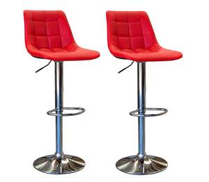 Jupiter Lyon Bar stool - 2PK - Red / Chrome