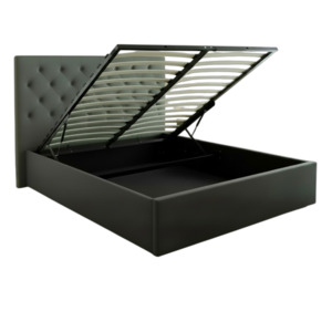 Bed Frames And Mattresses: Toki Gas-lift Storage Bed With Headboard Queen Size