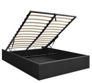 Queen size TOKI Gas Lift Storage Bed Frame.
