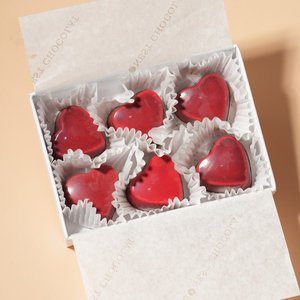 Chocolate Bonbons: Passion Fruit Heart - 6 Chocolate Bonbons