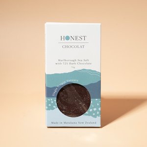 Chocolate Bars: Marlborough Sea Salt - Dark Chocolate Bar - 72% Cacao