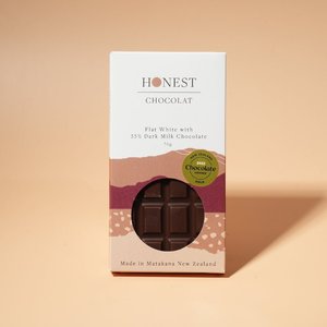 Chocolate Bars: Flat White - Dark Milk Chocolate Bar - 55% Cacao