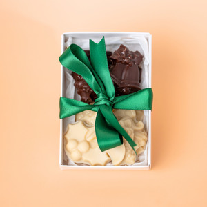 Products: Dark & Vegan White Chocolate Christmas Figurines