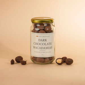 Chocolate Treats: Dark Chocolate Macadamias Jar - Large