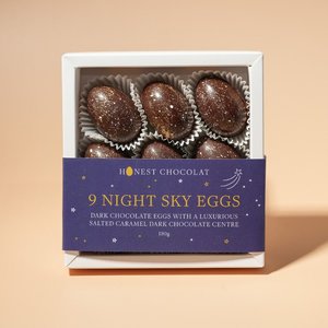Salted Caramel Dark Chocolate Easter Eggs – 9 Piece Gift Box