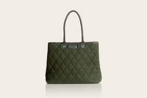 Frontpage: The Quilted Mini Tote - Forest Green