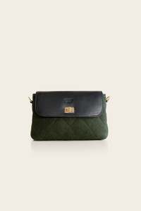 The Quilted Crossbody - Forest Green