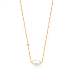 Jewellery Pearls: Ania Haie Pearl Necklace Gold