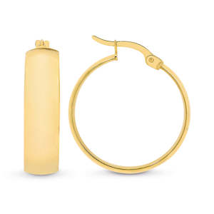 9k Yellow Gold and Silver Bonded Earrings