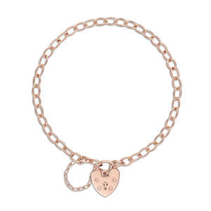 Children's Base metal with Rose Gold plating open belcher link bracelet wit&hellip;