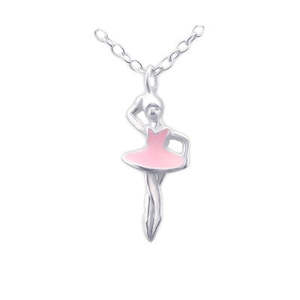 Childrens Jewellery: Sterling Silver Ballerina Pendant