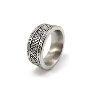 Fashion Jewellery: IP Antique Gunmetal Stainless Steel Ring