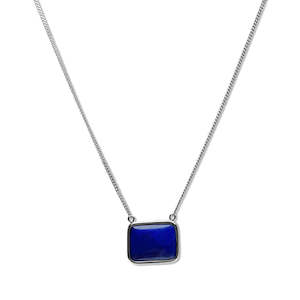 Gemstone Jewellery: Lapis & Sterling Silver Necklace