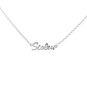 Stolen Girlfriends Club: STOLEN SCRIPT NECKLACE