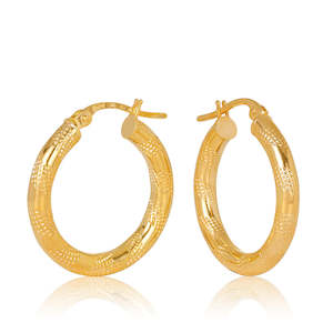 9y Tiger Strip 15mm Hoop Earring