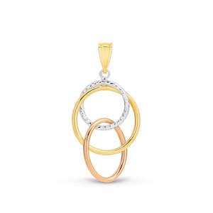 Necklaces Pendants: 9k Tri Gold Pendant