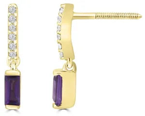 9ct Amethyst Earrings