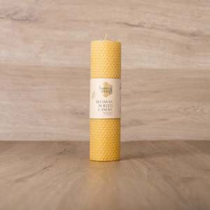 All: Hand Rolled Beeswax Pillar Candles - 21cm x Medium