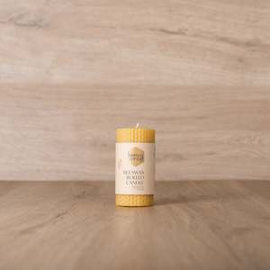 Hand Rolled Beeswax Pillar Candles - 10.5 medium