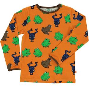 Smafolk: Frog Long Sleeved Top (Orange)