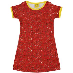 Pencils (Wine) Short Sleeved Dress (2 Years)