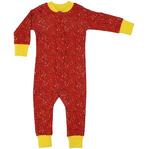 Pencils (Wine) Long Sleeved Zip Suit (1 Year)