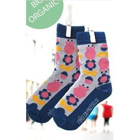 5 For 25 Socks: Fräulein Prusselise Organic  Socks - Tulip (Grey)