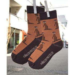 Fräulein Prusselise Organic Socks - Meerkat