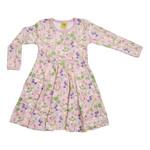 Last Ones: Wild Flowers Long Sleeved Skater Dress (Pink) (12 Years)