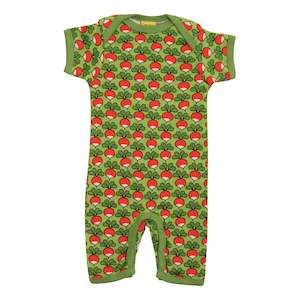 Size 68 4 6 Months: Radish Summer Suit (Bright Lime Green)