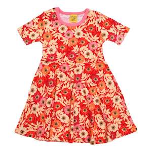 Under 3s: Rosehip Short Sleeved Skater Dress