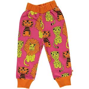 Lion, Tiger & Leopard Sweatpants (Carmine) (2-3 Years)