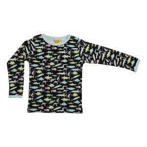 Fish Long Sleeved Top (Black)