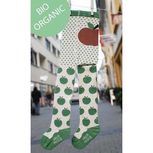 Organic Tights - Apples (Green)