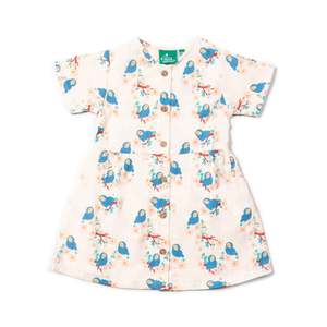 Lgr Summer 2025: Bluebirds Button Through Short Sleeve Dress