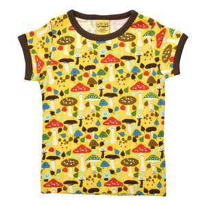 Mushrooms Yellow Short Sleeved Top