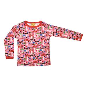 Size 158 13 Years: Mushrooms Pink Long Sleeved Top