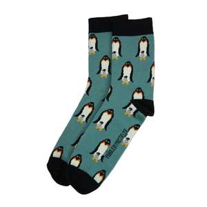 Organic Crew Socks - Penguins