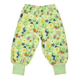 Happy Flower Patina Green Baggy Pants