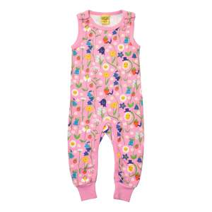 Size 56 1 2 Months: Happy Flower Lilac Dungarees
