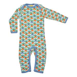 Multi Radish Blue Long Sleeve Lap Neck Suit
